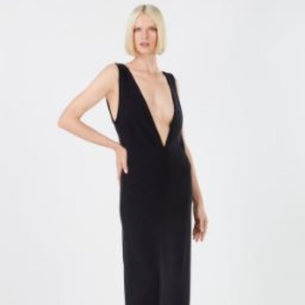 BCBGMAXAZRIA Orlando Sequin Evening Dress In Black Beauty